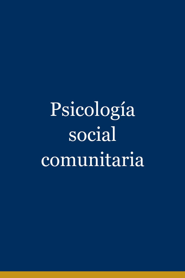 Portada de Psicología social comunitaria