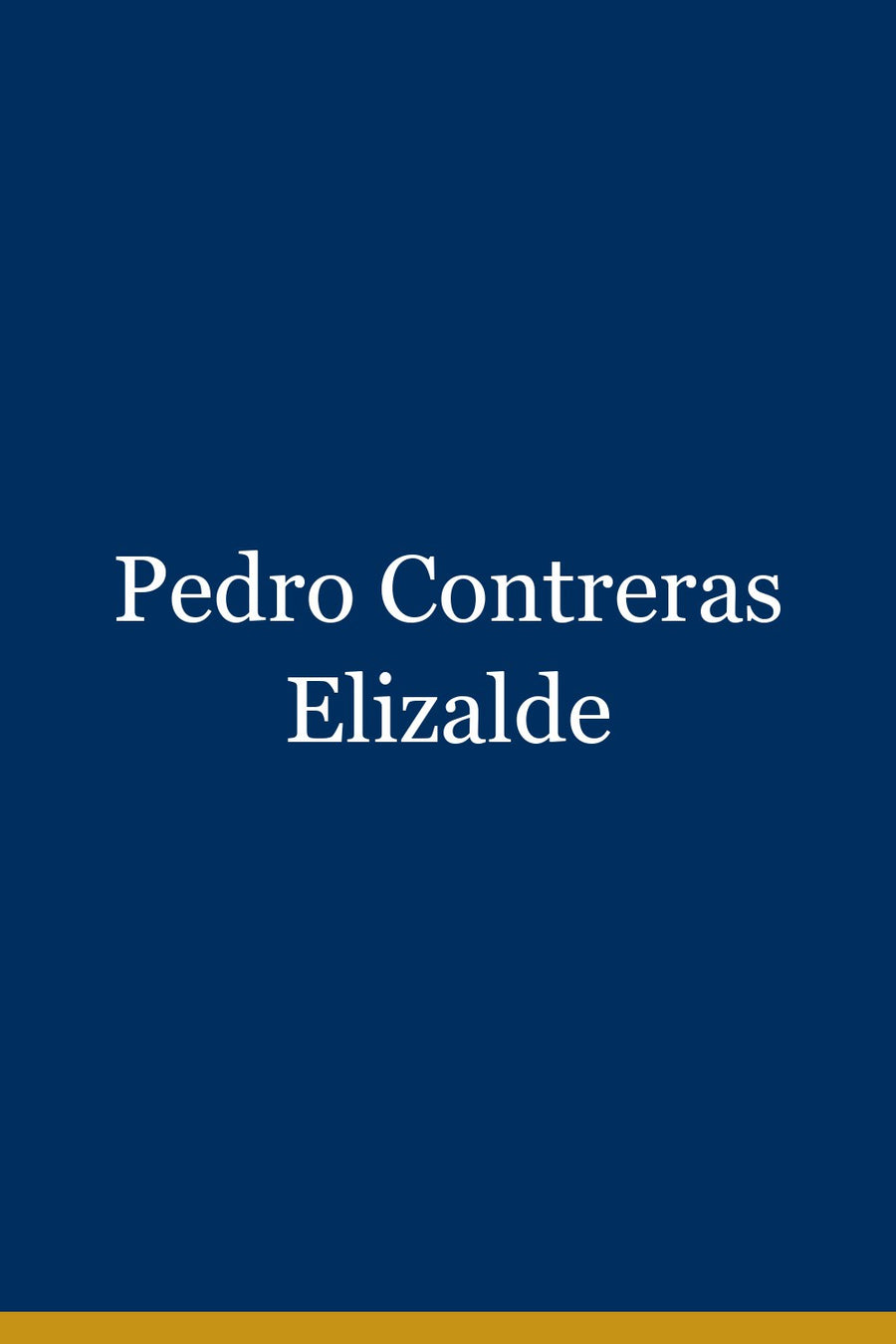 Pedro Contreras Elizalde