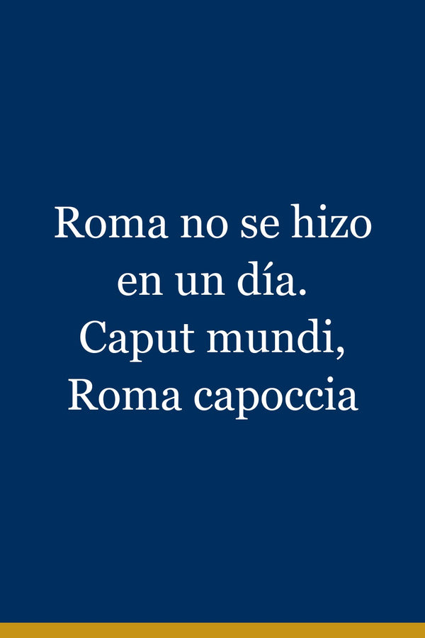 Portada de Roma no se hizo en un día. Caput mundi, Roma capoccia