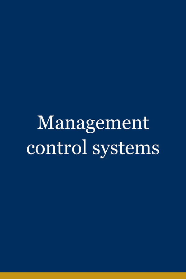 Portada de Management control systems