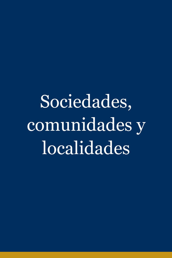 Portada de Sociedades, comunidades y localidades