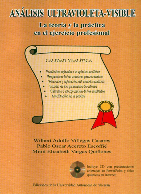 Portada de «Análisis ultravioleta-visible. La teoría y la práctica en el ejercicio profesional»