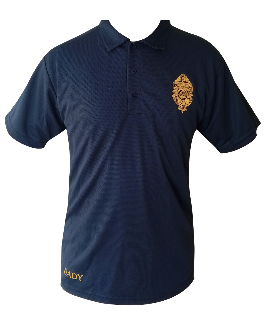 Playera polo dry fit azul marino