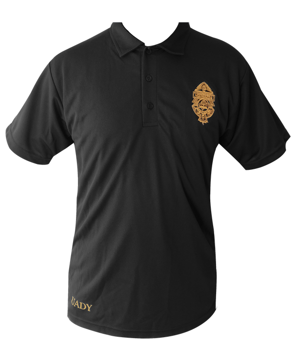 Playera polo dry fit negro